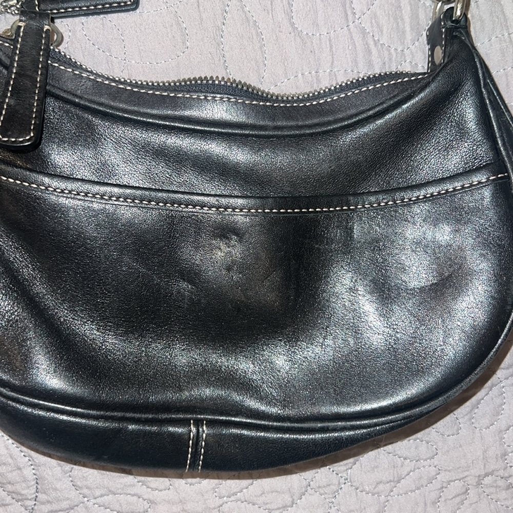 RARE Coach 7593 Black Hobo Shoulder Bag mini - Picture 4 of 9